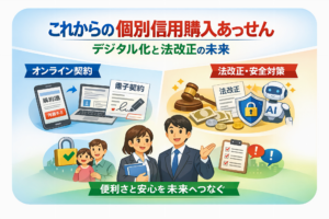 イメージ：これからの個別信用購入あっせん － デジタル化と法改正の未来 －